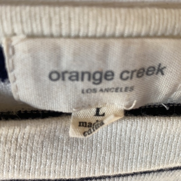 Orange Creek striped long sleeve sweater, Size: L - Picture 5 of 9